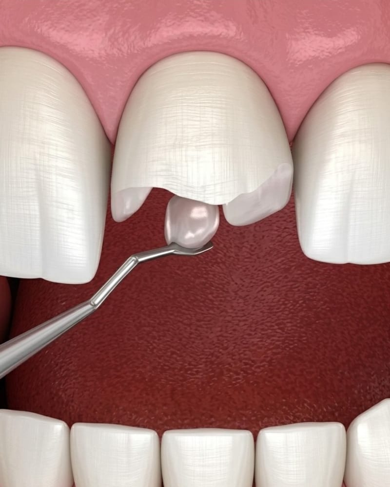 Man holding his cheek in discomfort after chipping or cracking a tooth, before visiting Alpha Dental, Sutera Utama